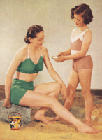 ladies bikini knitting pattern 2940s wartime swim suit ladies and girls